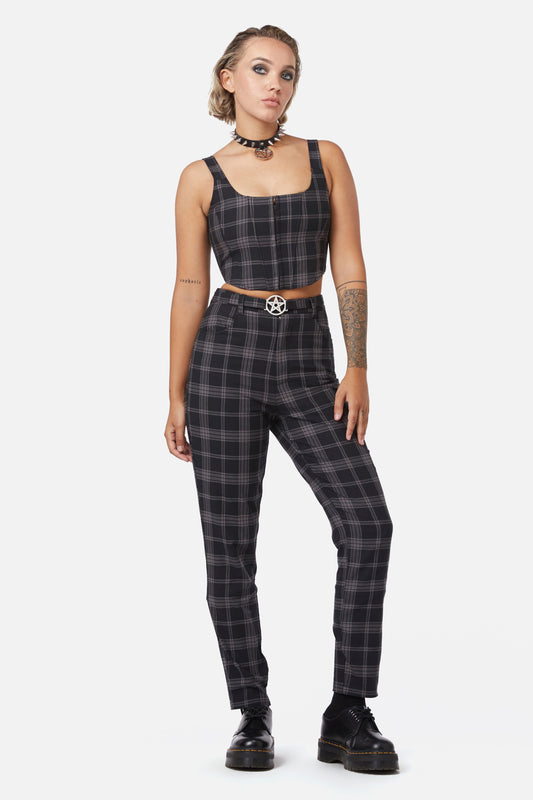 Dangerfield - Victoria Tartan Corset - black