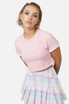 Dangerfield - Meta Fantasy Wings Crop Tee - pink