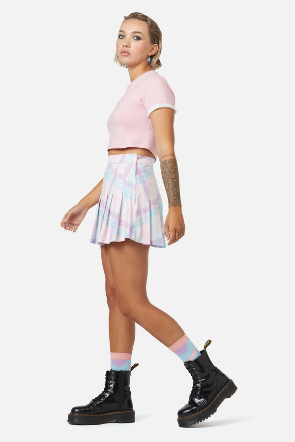 Dangerfield - Meta Fantasy Wings Crop Tee - pink
