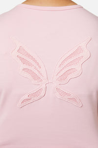 Dangerfield - Meta Fantasy Wings Crop Tee - pink