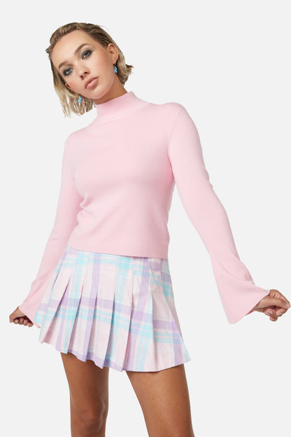 Dangerfield - Meta Fantasy Knit Top - pink