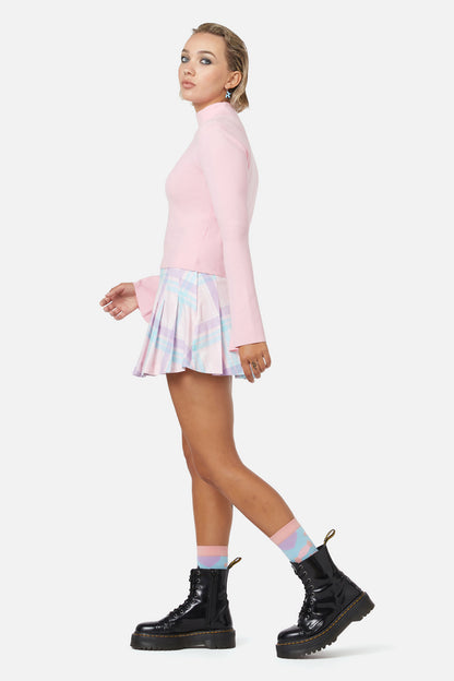 Dangerfield - Meta Fantasy Knit Top - pink