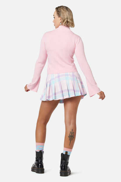 Dangerfield - Meta Fantasy Knit Top - pink
