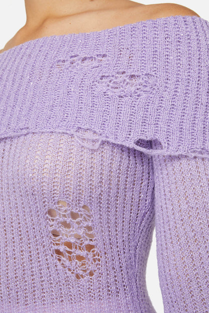 Dangerfield - Unclear New World Knit Top - purple