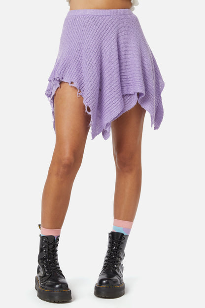 Dangerfield - Unclear New World Knit Skirt - purple