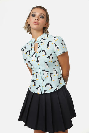 Dangerfield - Penguin Blouse - blue