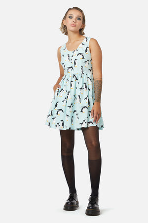 Dangerfield - Penguin Dress - blue