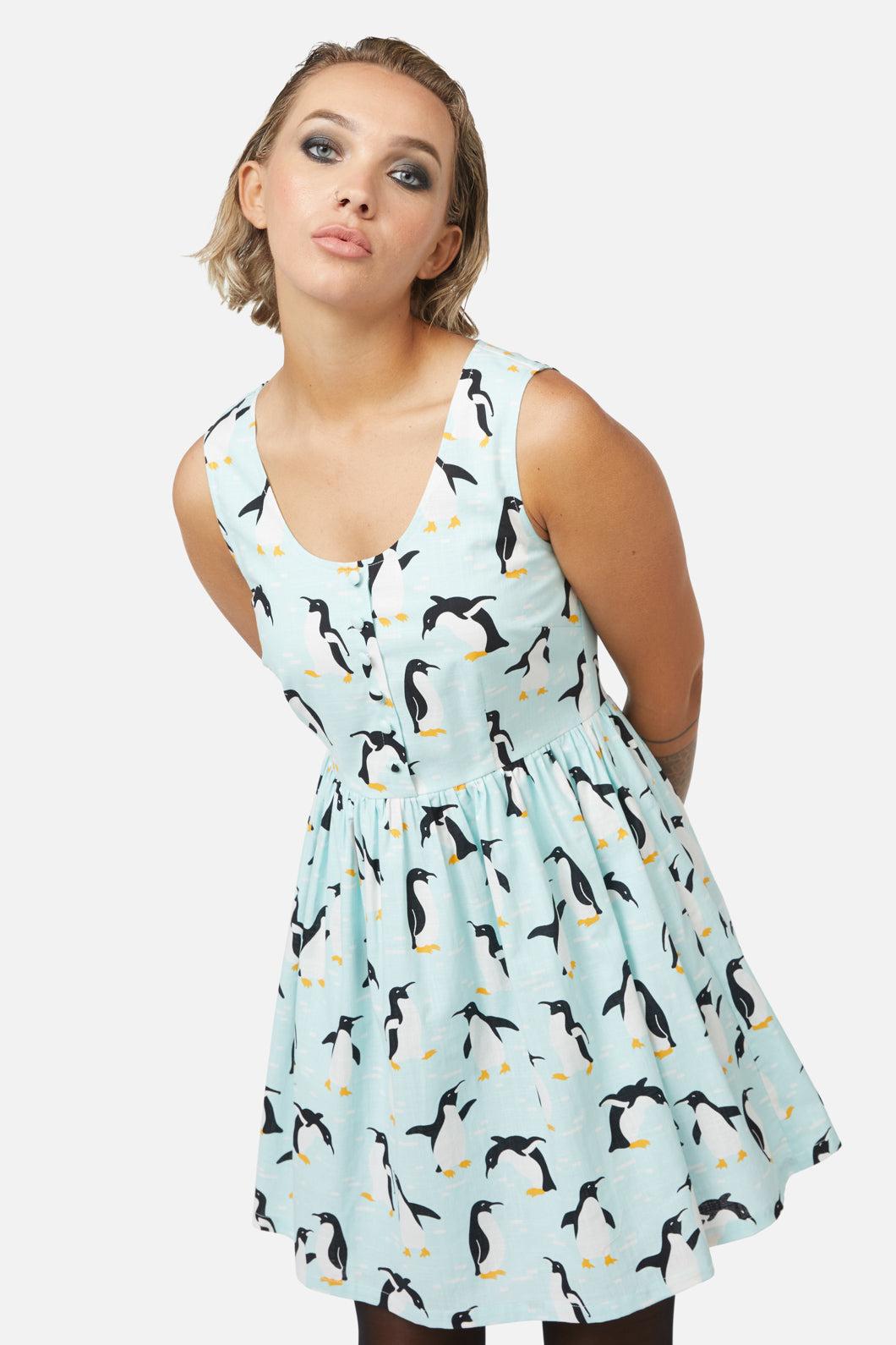 Dangerfield - Penguin Dress - blue