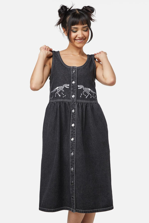 Dangerfield - Early Jurassic Dino Pinafore - black