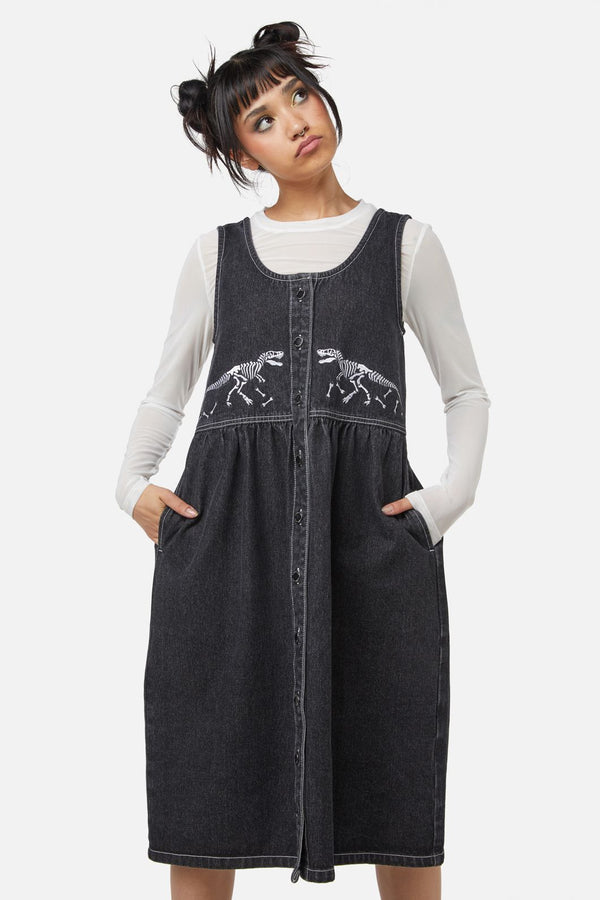 Dangerfield - Early Jurassic Dino Pinafore - black