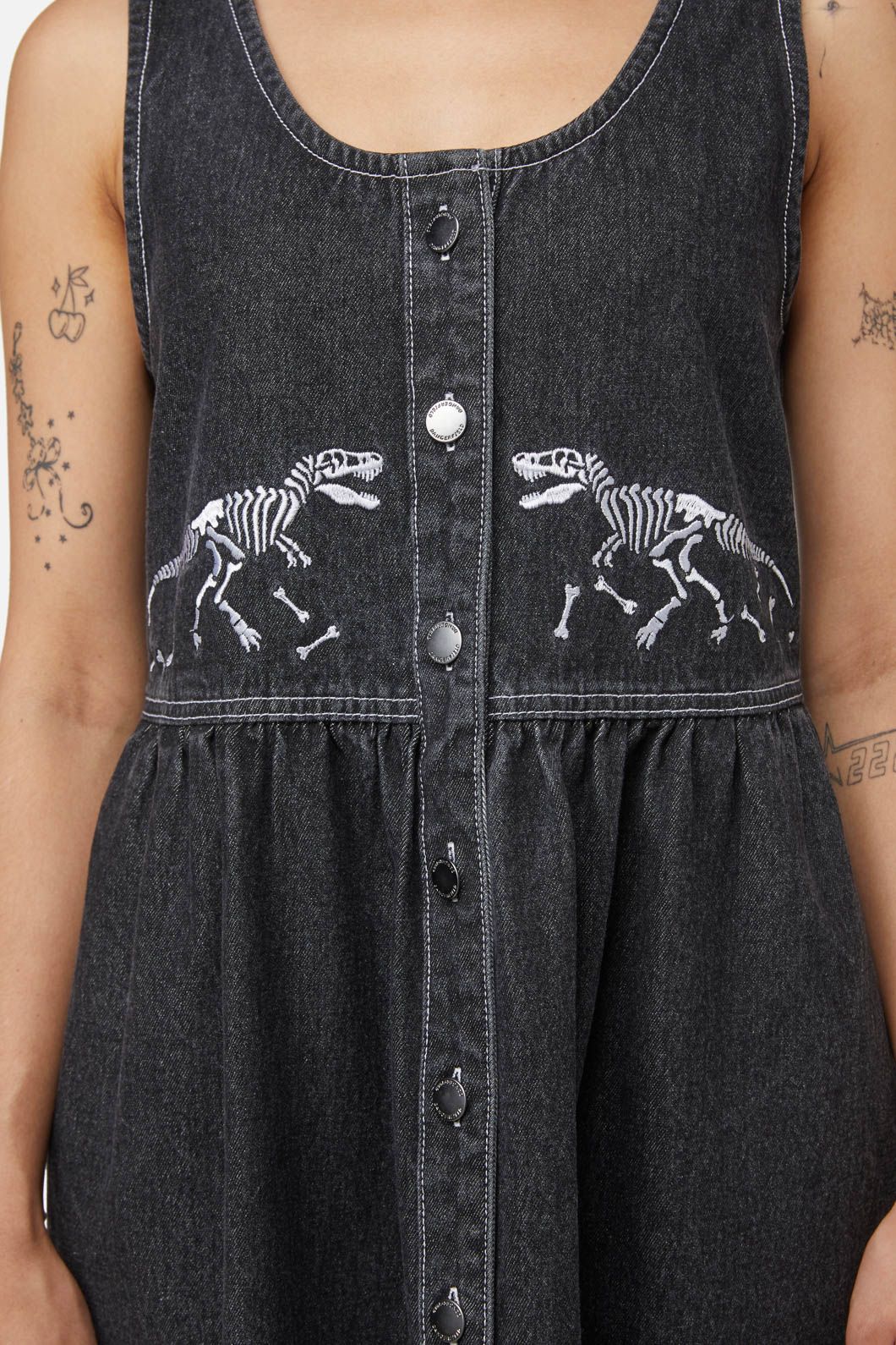 Dangerfield - Early Jurassic Dino Pinafore - black