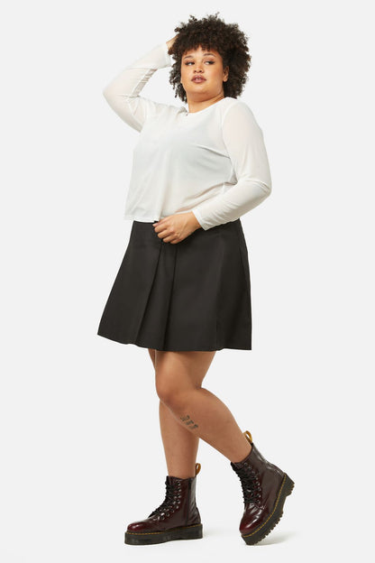Dangerfield - Curve Basic Mesh Long Sleeve Top - white
