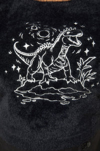 Dangerfield - Curve Triassic Embroidery Fluffy Knit - black