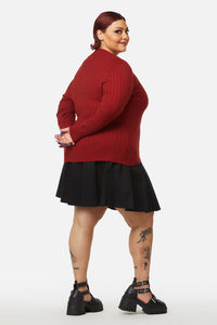 Dangerfield - Curve Grave Respect Knit Skivvy - red