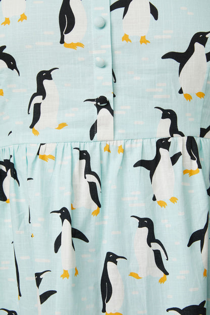 Dangerfield - Curve Penguin Dress - blue