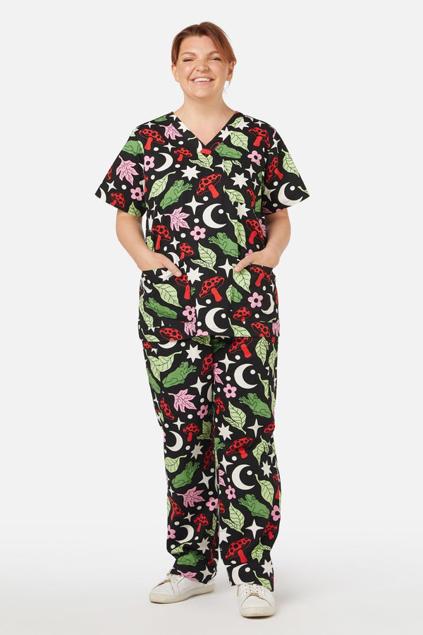 Love Scrubs - Toadstool Scrub Set - black