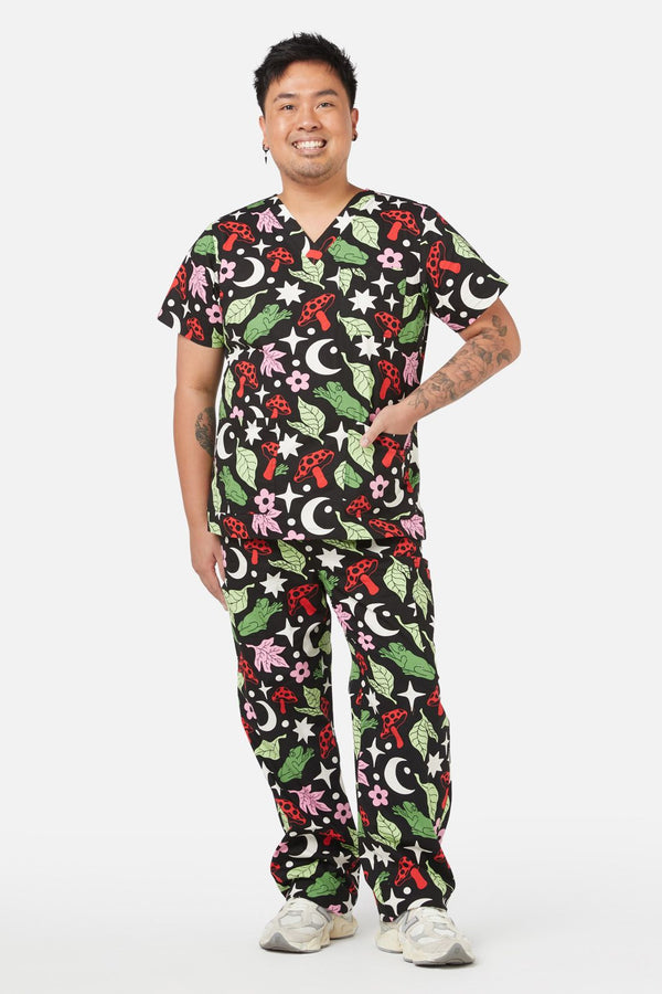 Love Scrubs - Toadstool Scrub Set - black