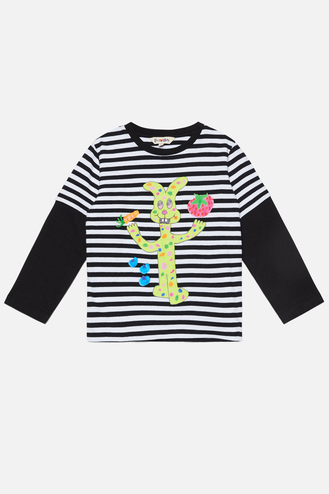 Dangerkids - Juggling Bunny Kids 2 in 1 Ls Tee - black-cream