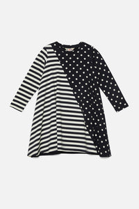 Dangerkids - Big Top Kids Jersey Dress - black-cream