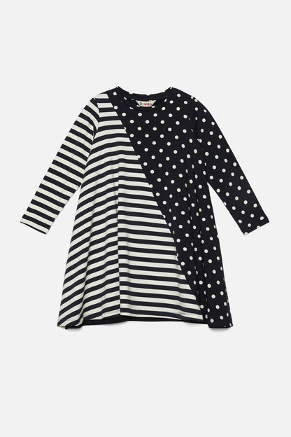 Dangerkids - Big Top Kids Jersey Dress - black-cream