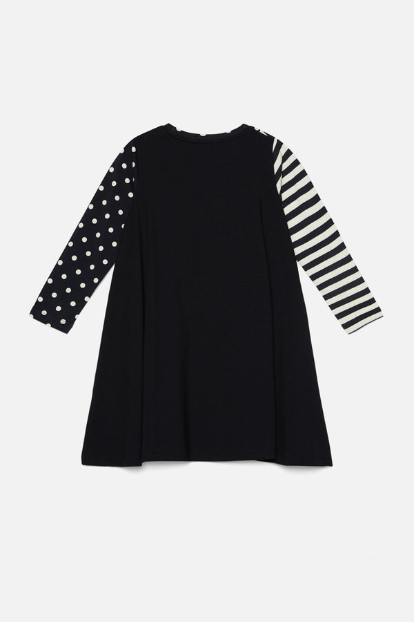 Dangerkids - Big Top Kids Jersey Dress - black-cream