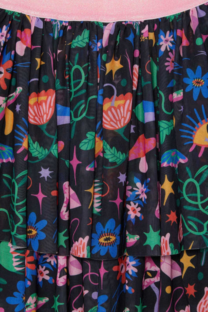 Dangerkids - Night Garden Kids Skirt - black