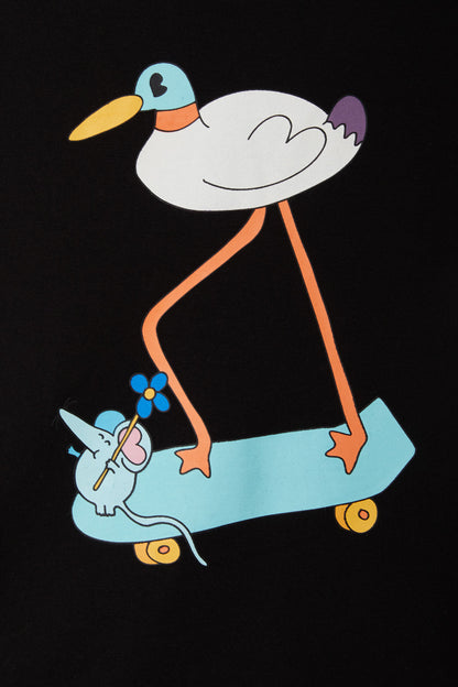 Dangerkids - Skaty Stork Kids Tee - black