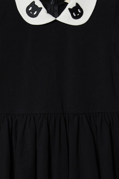 Dangerkids - Night Sky Kids Collar Dress - black