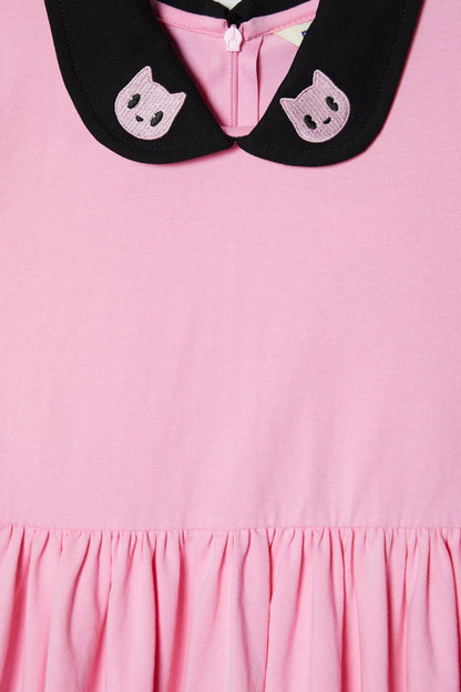Dangerkids - Night Sky Kids Collar Dress - pink
