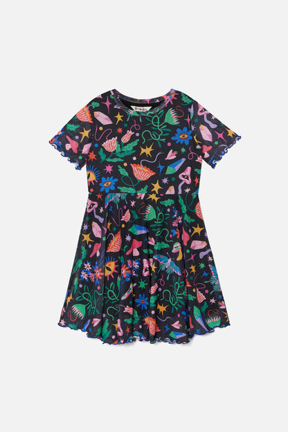 Dangerkids - Night Garden Kids Dress - black