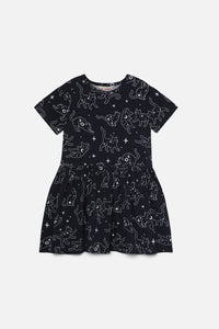 Dangerkids - Celestial Cats Kids Dress - black