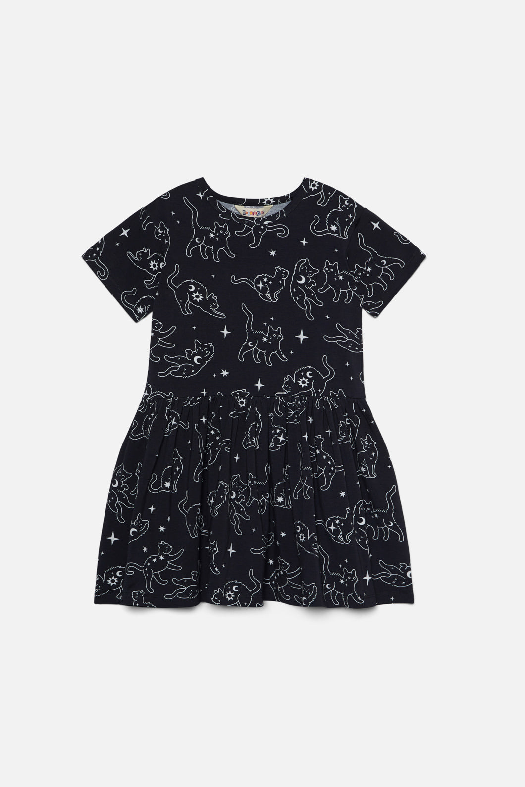 Dangerkids - Celestial Cats Kids Dress - black