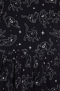 Dangerkids - Celestial Cats Kids Dress - black