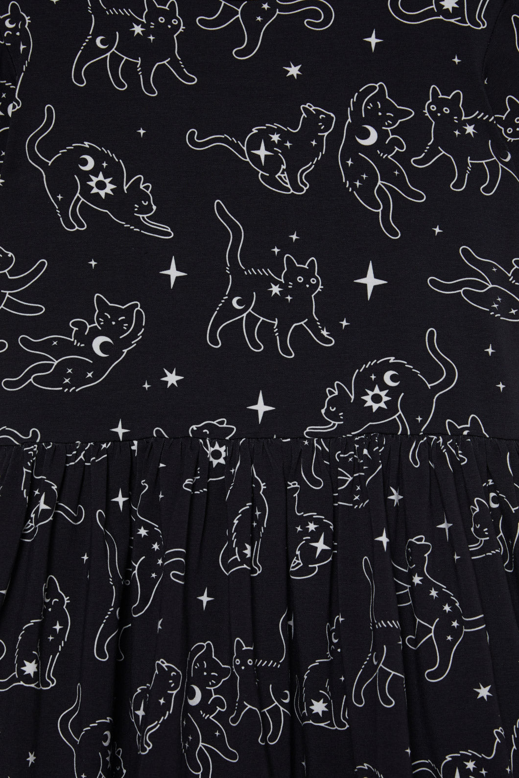 Dangerkids - Celestial Cats Kids Dress - black
