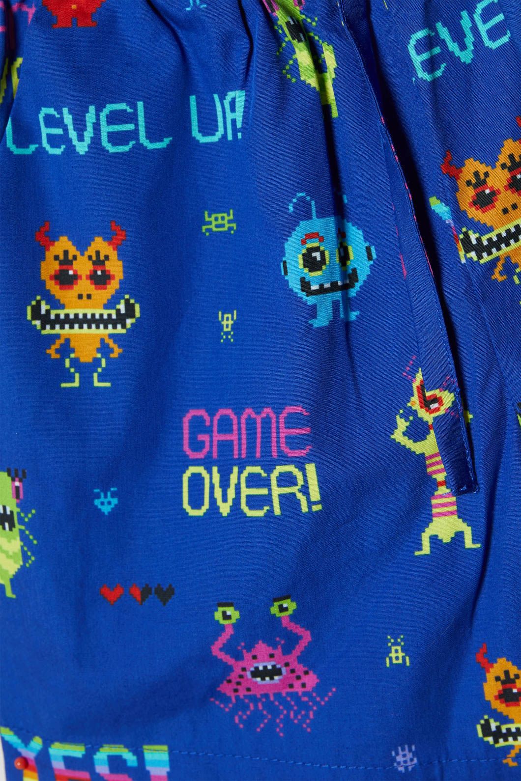 Dangerkids - Pixels Kids Shorts - navy