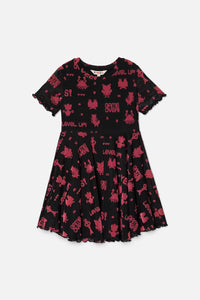 Dangerkids - Game Over Kids Mesh Dress - black