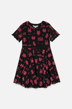 Dangerkids - Game Over Kids Mesh Dress - black