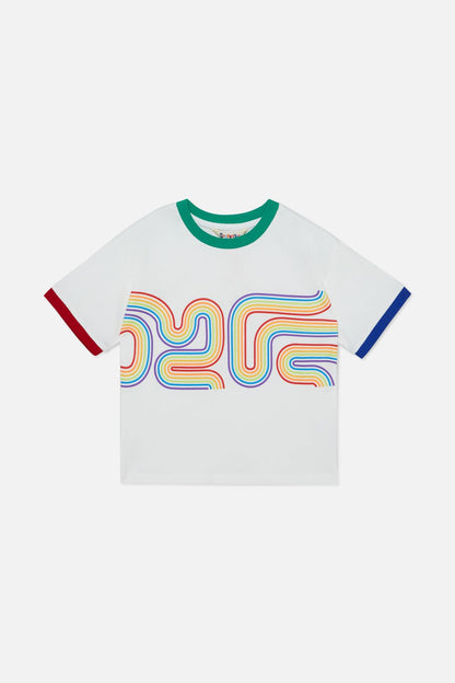Dangerkids - Rainbow Geo Kids Tee - white