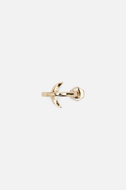 Dangerfield - Crystal Moon Ring - gold