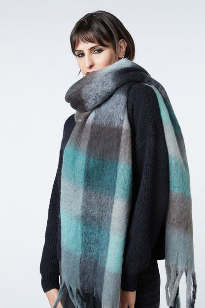 Dangerfield - Check Soft Scarf - teal