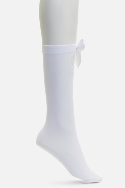Dangerfield - Bow Long Socks - white
