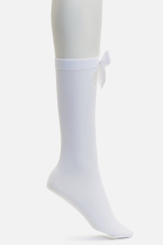 Dangerfield - Bow Long Socks - white