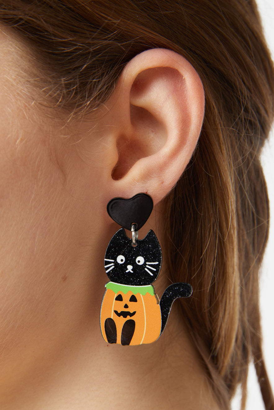 Black deals cat earrings