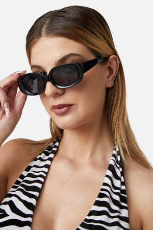 Dangerfield - Oval Frame Sunglasses - black