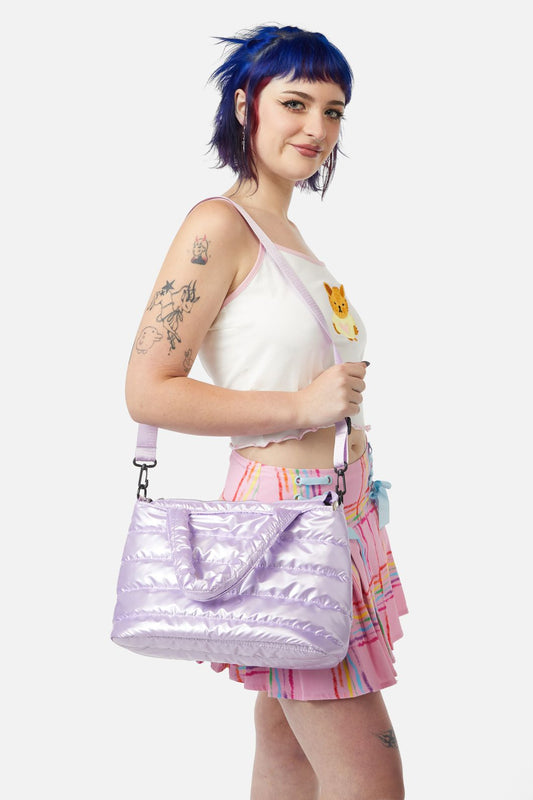 Dangerfield - Puff Nylon Tote - lilac