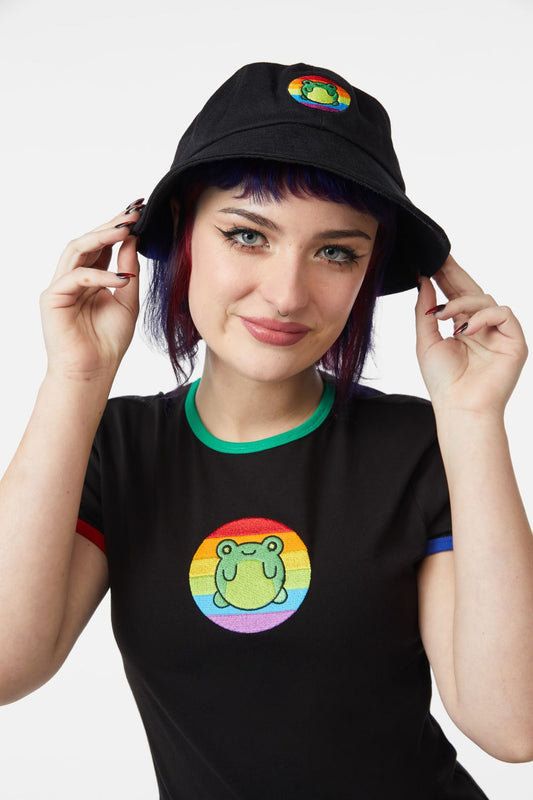 Dangerfield - Rainbow Frog Hat - black