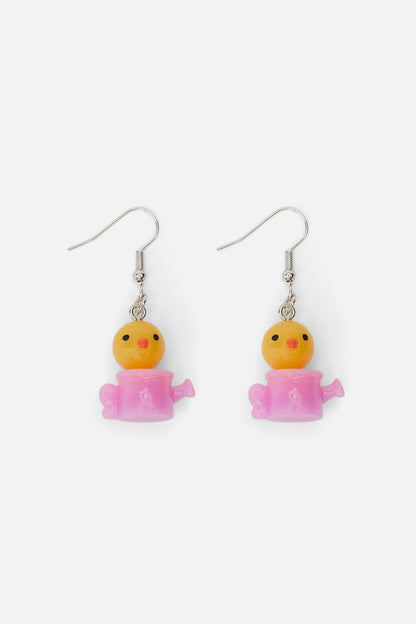 Dangerfield - Watering Can Duck Earrings - multi