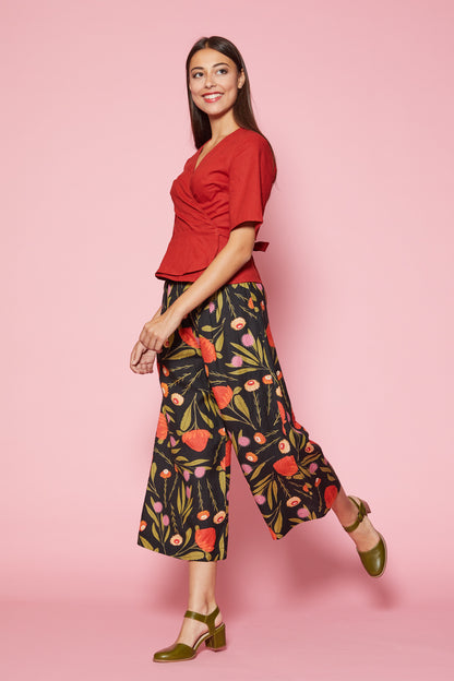 Princess Highway - Joy Wrap Top - chilli
