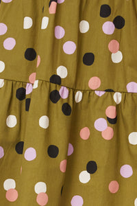 Princess Highway - Nancy Spot Skirt - olive-multi