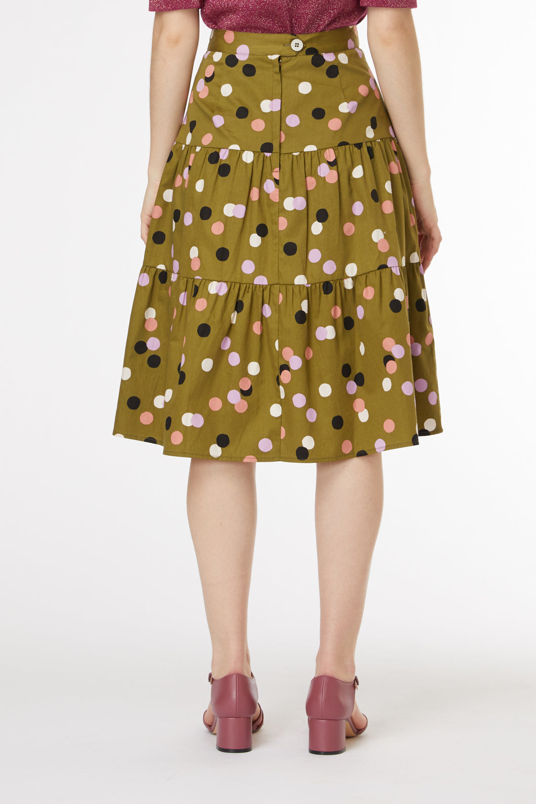 Princess Highway - Nancy Spot Skirt - olive-multi